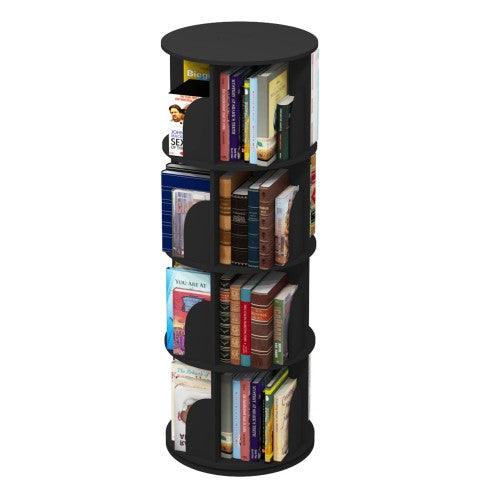 360° Rotating Stackable Shelves Bookshelf Organizer - Black (3-5 Levels) - Toytexx 360° Rotating Stackable Shelves Bookshelf Organizer - Black (3-5 Levels) - Toytexx